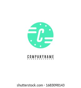 moderno diseño creativo de la letra con el logotipo C.