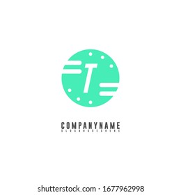moderno diseño creativo de la letra con el logotipo T.