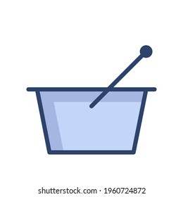 Modern flat grocery basket illustration icon