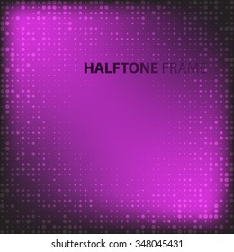 Modern Flat Halftone Background, vector illustration violet