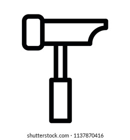 Modern flat hammer icon