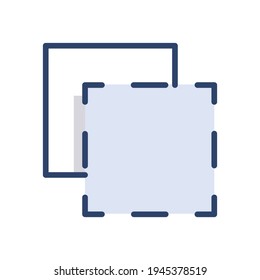 Modern flat hide layer colorful icon