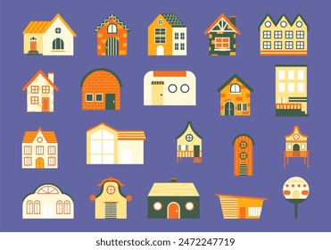 Modern Flat House Element Set