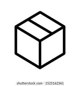 Modern flat icon box illustration