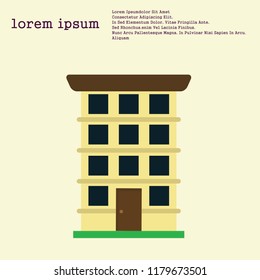 Modern flat icon, building icon