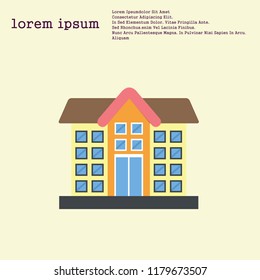 Modern flat icon, building icon
