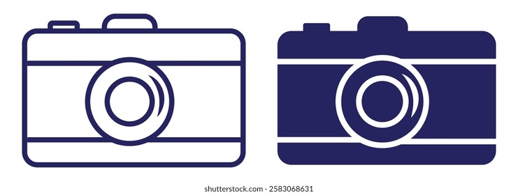 Modern flat icon of camera. camera icon set. photography icon set. camera sign. vector illustration eps888.