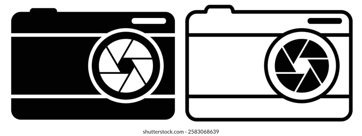 Modern flat icon of camera. camera icon set. photography icon set. camera sign. vector illustration eps888.