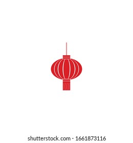 Modern flat icon of Chinese lanterns