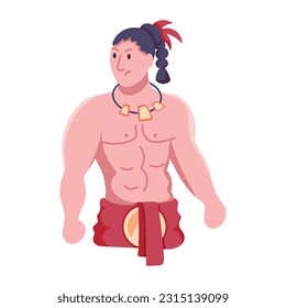 Modern flat icon of combat warrior 