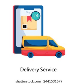 Modern flat icon of delivery service 