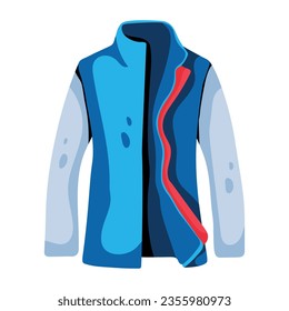 Diseño moderno de icono plano de la chaqueta 