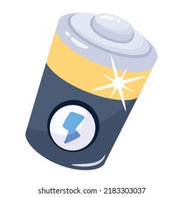 Modern flat icon design of power cell 