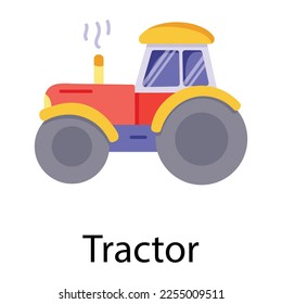 Modernes flaches Symbol-Design des Traktors 