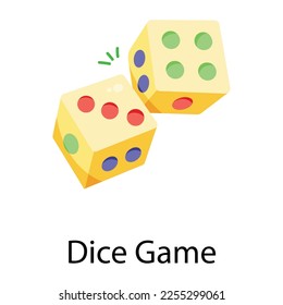 Icono plano moderno de juego de dados 