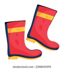 Modern flat icon of farm shoes  