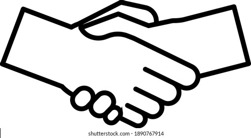 Modern Flat icon Hanshake partnership