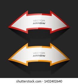 Modern flat icon. Flat illustration style. Sale banner layout design. Background concept. Business vector template. Ribbon banner set. Vector illustration art. Vector arrow icon