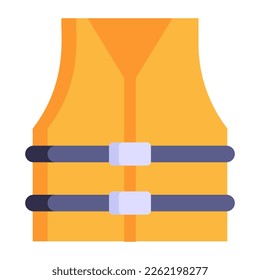 A modern flat icon of life jacket, life preserver 