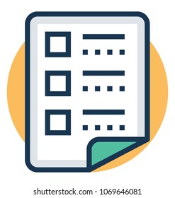 
Modern flat icon List Item Vector Icon
