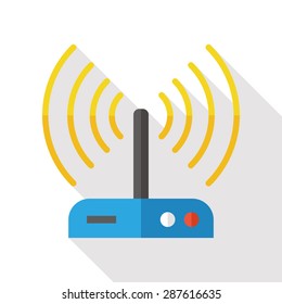 modern flat icon with long shadow