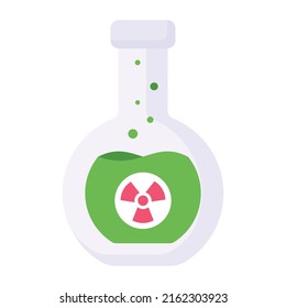 Modern flat icon of poison 

