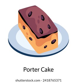 Icono plano moderno de la tarta portero 