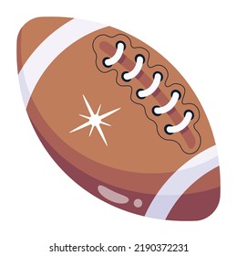 Modern flat icon of rugby