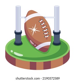 Modernes Flachsymbol von Rugby