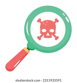 Modern flat icon of search scam 