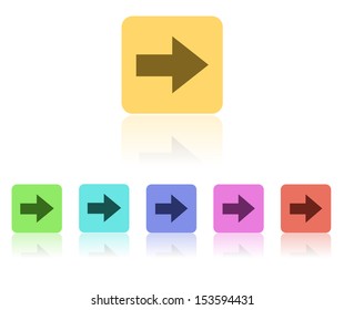 Modern Flat Icon Set. Flat buttons