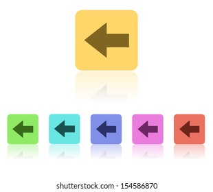 Modern Flat Icon Set. Flat buttons