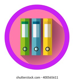 modern flat icon with set of  folders, documents
