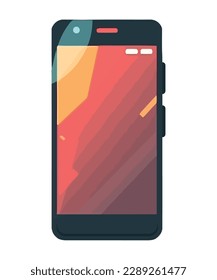 Modern flat icon symbolize smart phone technology icon isolated