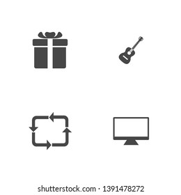 Conjunto moderno de tecnología de iconos planos.
Concepto de tecnología digital, ilustración vectorial. Iconos comerciales.