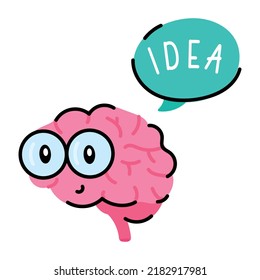 Icono plano moderno de la idea de pensamiento