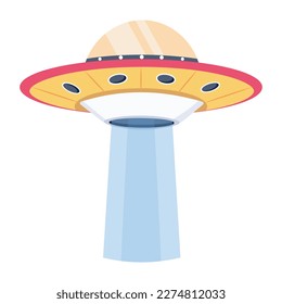 Un moderno icono plano de ufo 