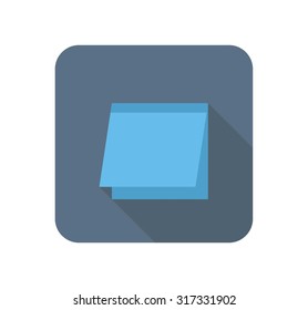 Modern flat icon vector with long shadow effect in stylish colors of web design objects. Isolated on transparent background. Office stationary - stickers.