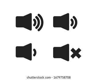 Modern flat icon with volume icon. Sound wave music flat vector icon.