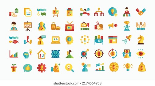 Modern flat icons design concept for business. Can be used for websites, layout, print and presentation templates, infographics, web and mobile services and ui, ux apps. Vector illustration.