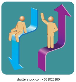 Modern flat icons with elements of infographics for various business purposes. Vector illustrations. Isolated on neutral background