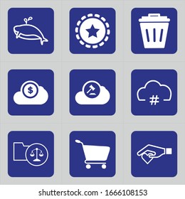 Modern flat icons vector collection  of different elements on commerce, finance and etc.