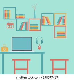 Modern flat icons vector collection with long shadow effect in stylish colors of web design objects, business, office and marketing items. Isolated on white background.