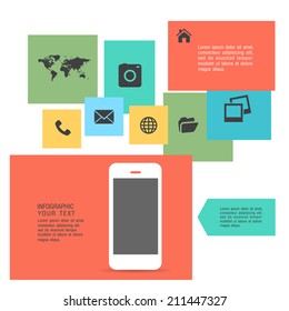 Modern flat icons vector collection with long shadow effect in stylish colors of web design objects, business, office and marketing items. Isolated on white background.