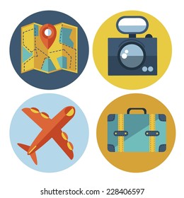 Modern flat icons vector collection in stylish colors of different elements on game design and development theme. Isolated on white background.  