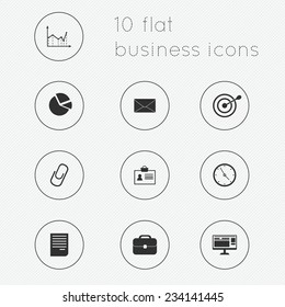 Modern flat icons vector collection  of business theme. Isolated on white background.