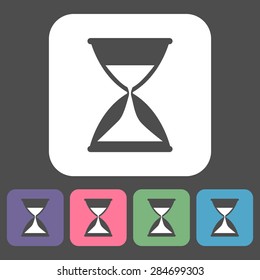 Modern flat icons vector collection of Hourglass elements