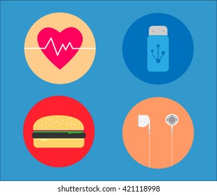 Modern flat icons vector illustration