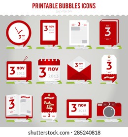 Modern Flat Icons for Web and Mobile Applications. Vector Illustration Set of Colored Pictogram Bubbles with Map. Isolated on Grey Gradient Background. Trendy and Beautiful Design Concept.