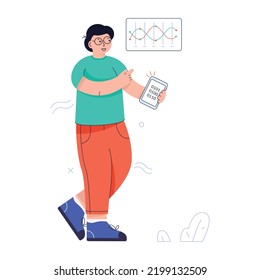 Modern flat illustration of big data